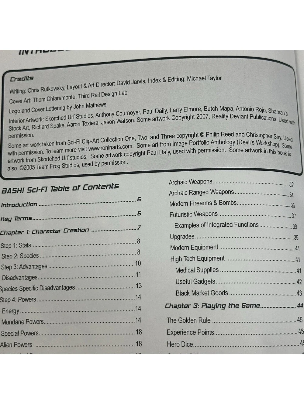 BASH! Basic Action System Heroes! Sci-Fi Edition Basic Action Games 2005